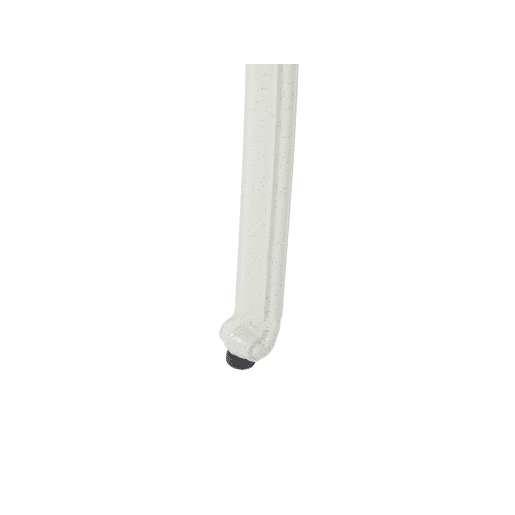 Conjunto de 4 cadeiras de jardim com almofadas ANCONA Metal Branco creme