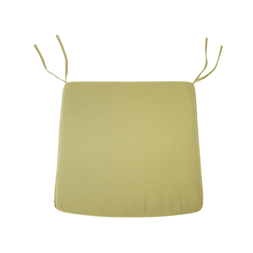 Conjunto de 4 cadeiras de jardim com almofadas ANCONA Metal Branco creme