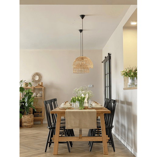 Conjunto de 2 cadeiras de jantar BURGES Madeira Preto
