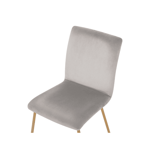 Conjunto de 2 cadeiras de jantar RUBIO Veludo Cinzento
