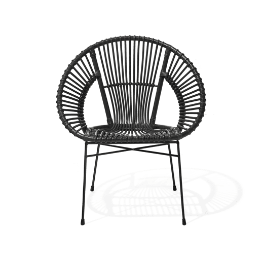 Cadeira de jantar SARITA Rattan Preto