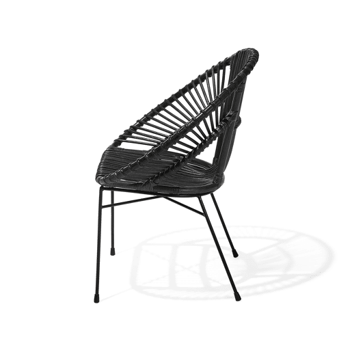Cadeira de jantar SARITA Rattan Preto