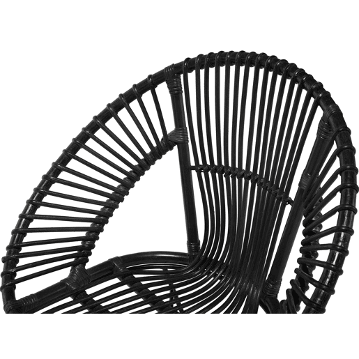 Cadeira de jantar SARITA Rattan Preto