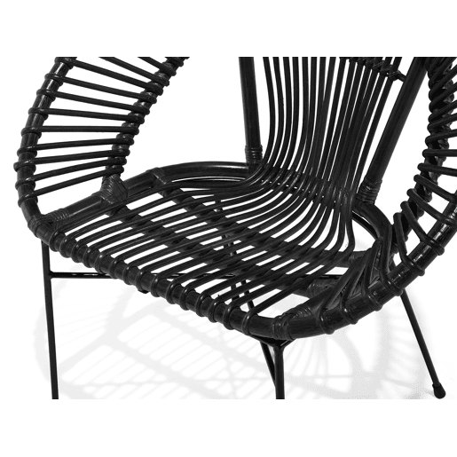Cadeira de jantar SARITA Rattan Preto