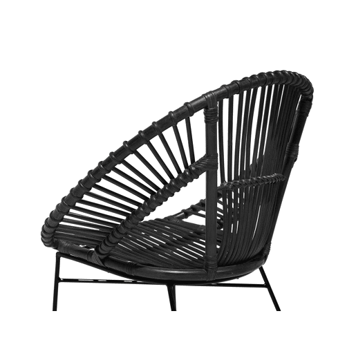 Cadeira de jantar SARITA Rattan Preto