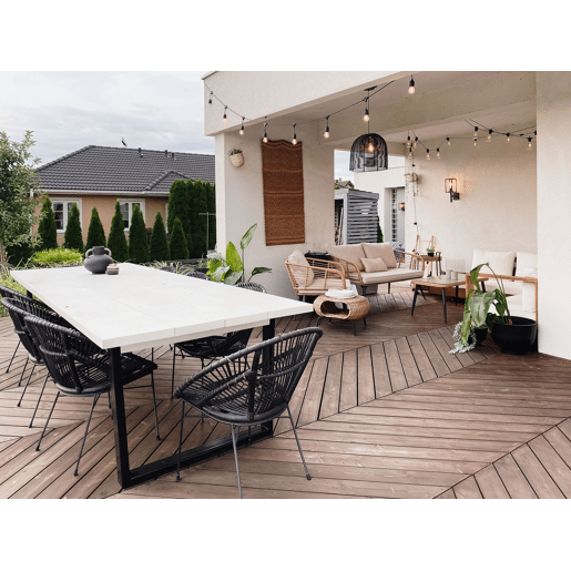 Cadeira de jantar SARITA Rattan Preto