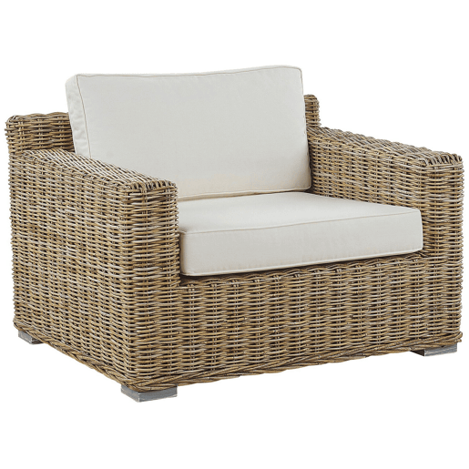 Poltrona de jardim ARDEA Rattan Castanho claro