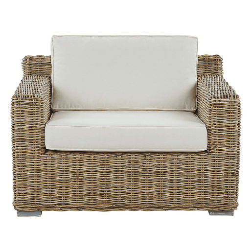 Poltrona de jardim ARDEA Rattan Castanho claro