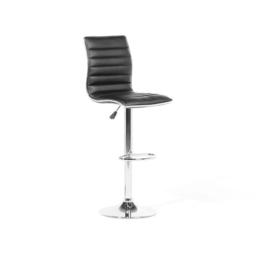 Conjunto de 2 bancos de bar LUCERNE Pele sintética Preto
