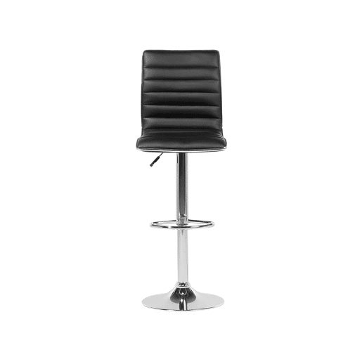 Conjunto de 2 bancos de bar LUCERNE Pele sintética Preto