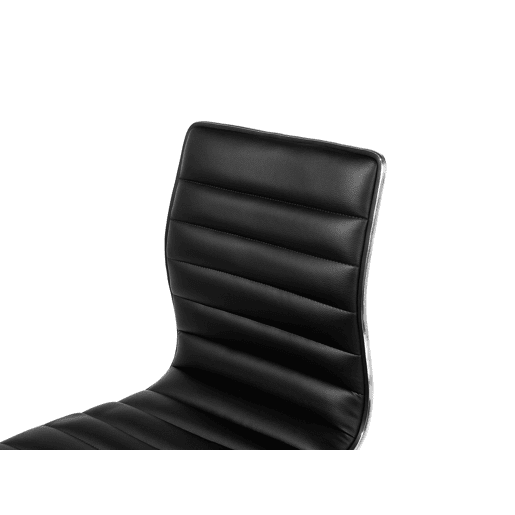 Conjunto de 2 bancos de bar LUCERNE Pele sintética Preto