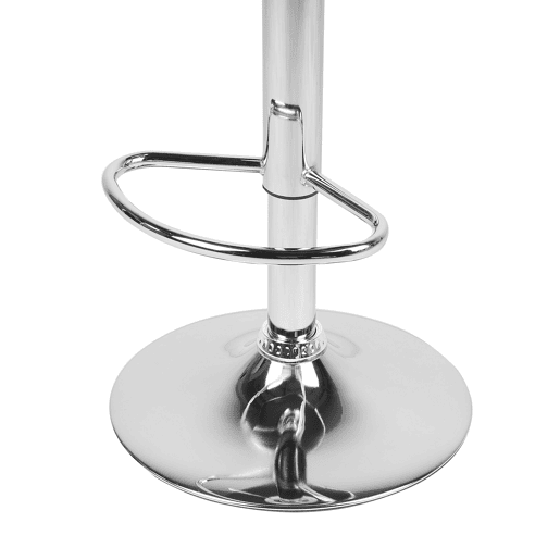 Conjunto de 2 bancos de bar PEORIA Pele sintética Branco