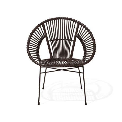 Cadeira de jantar SARITA Rattan Castanho escuro