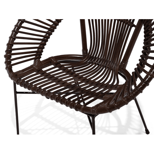 Cadeira de jantar SARITA Rattan Castanho escuro
