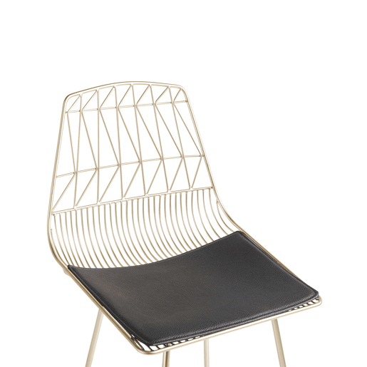 Conjunto de 2 bancos de bar PRESTON Metal Dourado