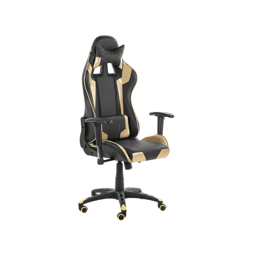 Cadeira gaming KNIGHT Pele sintética Dourado Cadeira gaming KNIGHT Pele sintética Dourado