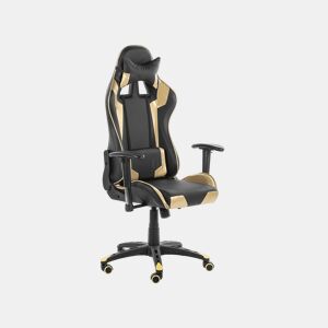 Cadeira gaming KNIGHT Pele sintética Dourado