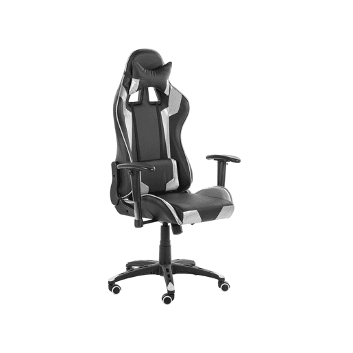 Cadeira gaming KNIGHT Pele sintética Prateado