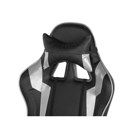 Cadeira gaming KNIGHT Pele sintética Prateado