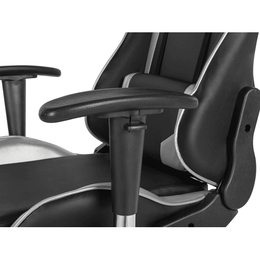 Cadeira gaming KNIGHT Pele sintética Prateado