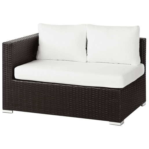 Conjunto de jardim com mesa 8 lugares XXL à direita Castanho escuro
