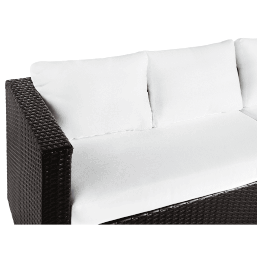 Conjunto de jardim com mesa 8 lugares XXL à direita Castanho escuro