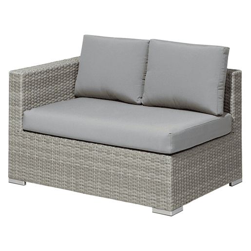 Conjunto de jardim com mesa 8 lugares XXL à direita Cinzento