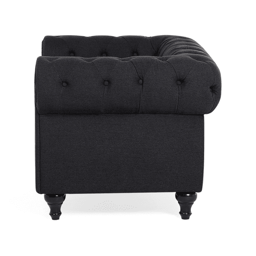 Poltrona CHESTERFIELD Tecido Cinzento grafite