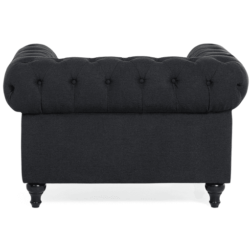 Poltrona CHESTERFIELD Tecido Cinzento grafite