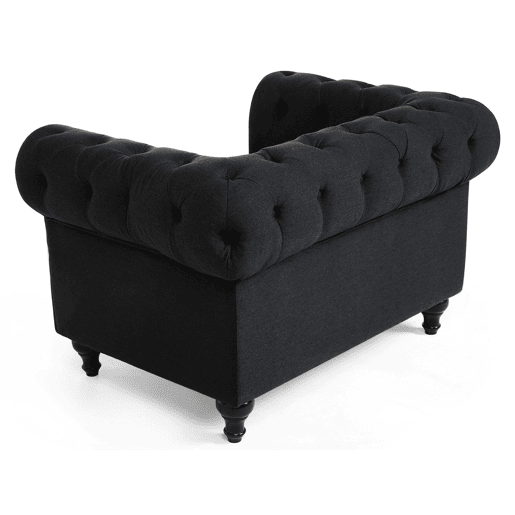 Poltrona CHESTERFIELD Tecido Cinzento grafite
