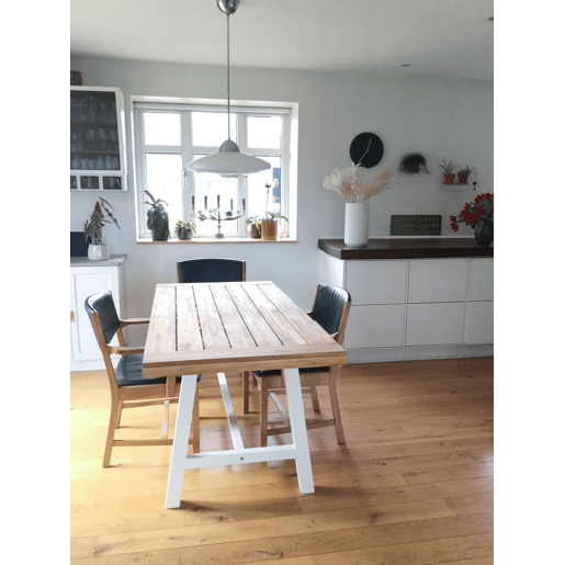Mesa de refeição de jardim SCANIA 170 cm 80 cm Madeira de acácia Branco