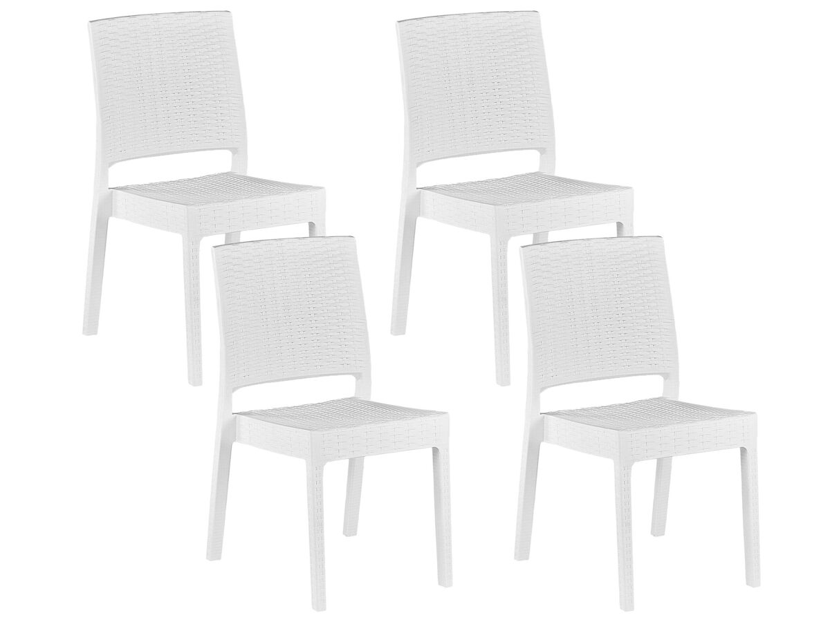 Beliani Silla de jardín FOSSANO Blanco