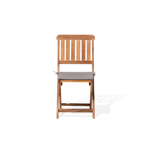 Conjunto de 2 cadeiras de jardim com almofadas CENTO Madeira de acácia Castanho