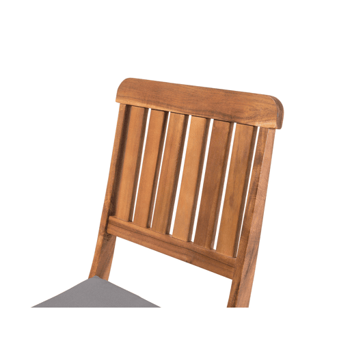 Conjunto de 2 cadeiras de jardim com almofadas CENTO Madeira de acácia Castanho