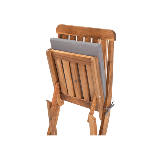 Conjunto de 2 cadeiras de jardim com almofadas CENTO Madeira de acácia Castanho