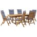 Beliani Conjunto de comedor JAVA Beliani Conjunto de comedor JAVA Azul Claro
