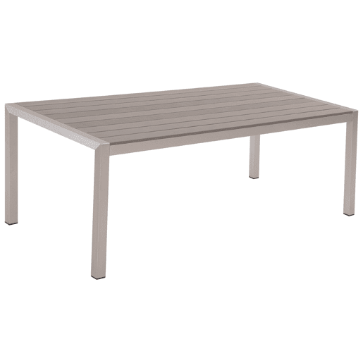 Mesa de refeição de jardim VERNIO 180 cm 90 cm Metal Cinzento