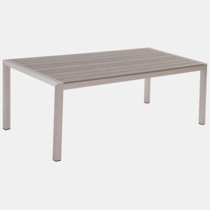 Mesa de refeição de jardim VERNIO 180 cm 90 cm Metal Cinzento
