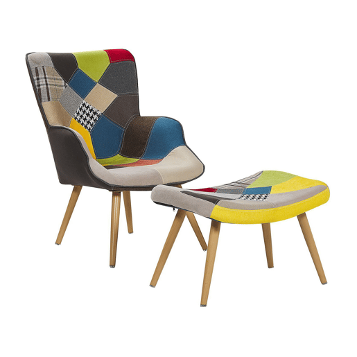 Poltrona com braços VEJLE Tecido Multicolor
