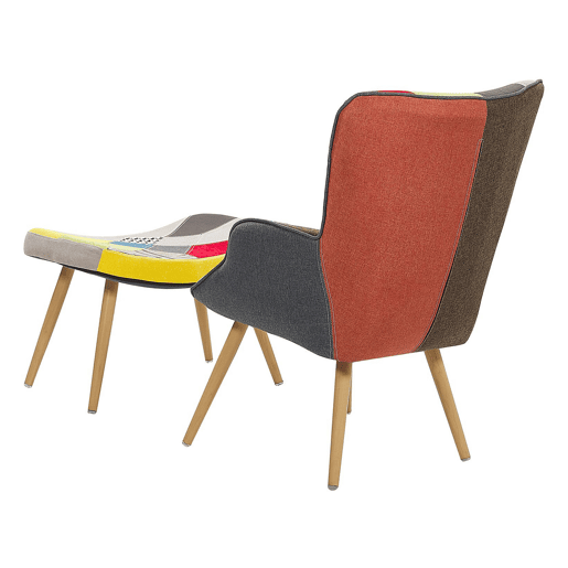 Poltrona com braços VEJLE Tecido Multicolor