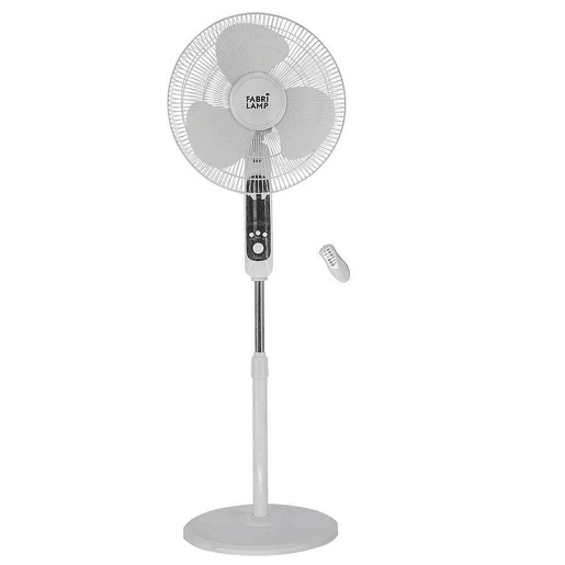 Ventoinha de pé metálica cor branca série calma 43cm