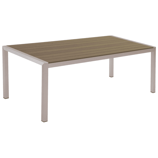 Mesa de refeição de jardim VERNIO 180 cm 90 cm Metal Castanho