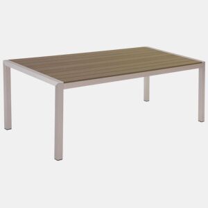 Mesa de refeição de jardim VERNIO 180 cm 90 cm Metal Castanho