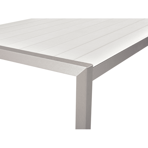 Mesa de refeição de jardim VERNIO 180 cm 90 cm Metal Branco
