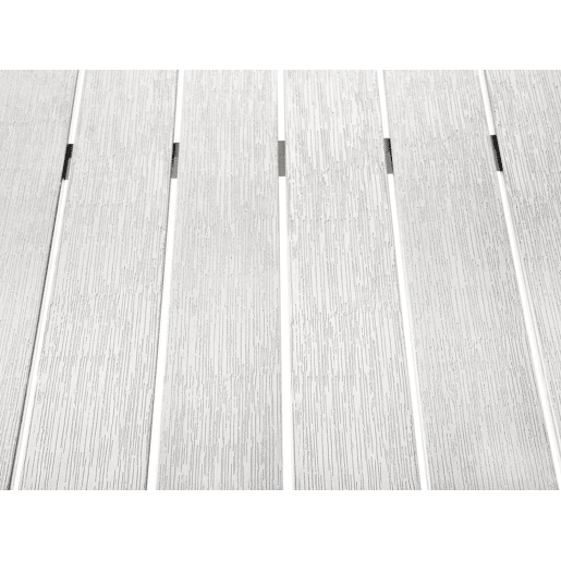 Mesa de refeição de jardim VERNIO 180 cm 90 cm Metal Branco