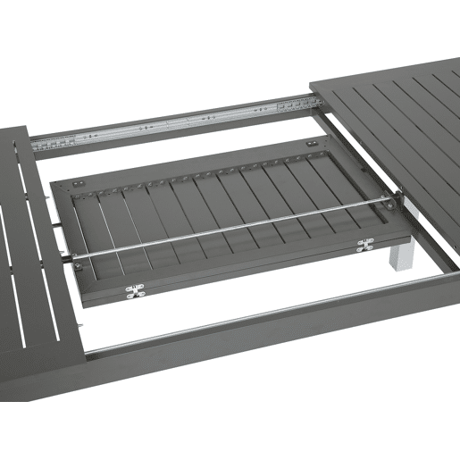 Mesa de refeição de jardim extensível PANCOLE 168248 cm 100 cm Metal Cinzento