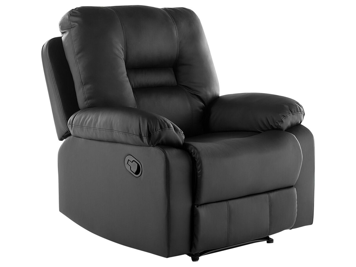 Beliani Sillón reclinable BERGEN Negro