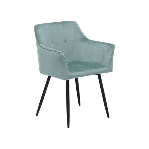 Conjunto de 2 cadeiras de jantar JASMIN Veludo Verde menta