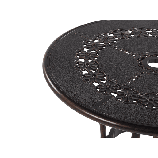 Mesa bistrô BOVINO 65 cm 65 cm Metal Castanho escuro
