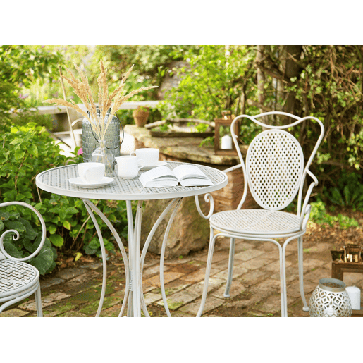 Mesa bistrô CILENTO 71 cm 71 cm Metal Cinzento Mesa bistrô CILENTO 71 cm 71 cm Metal Cinzento